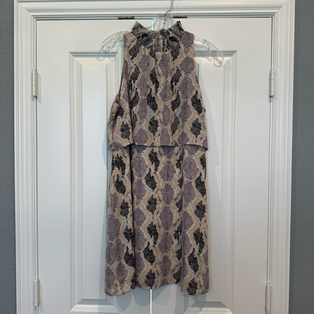 Veronica M Black and Cream Midi Dress